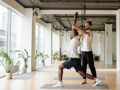 Yoga practitioner focusing on their breath.